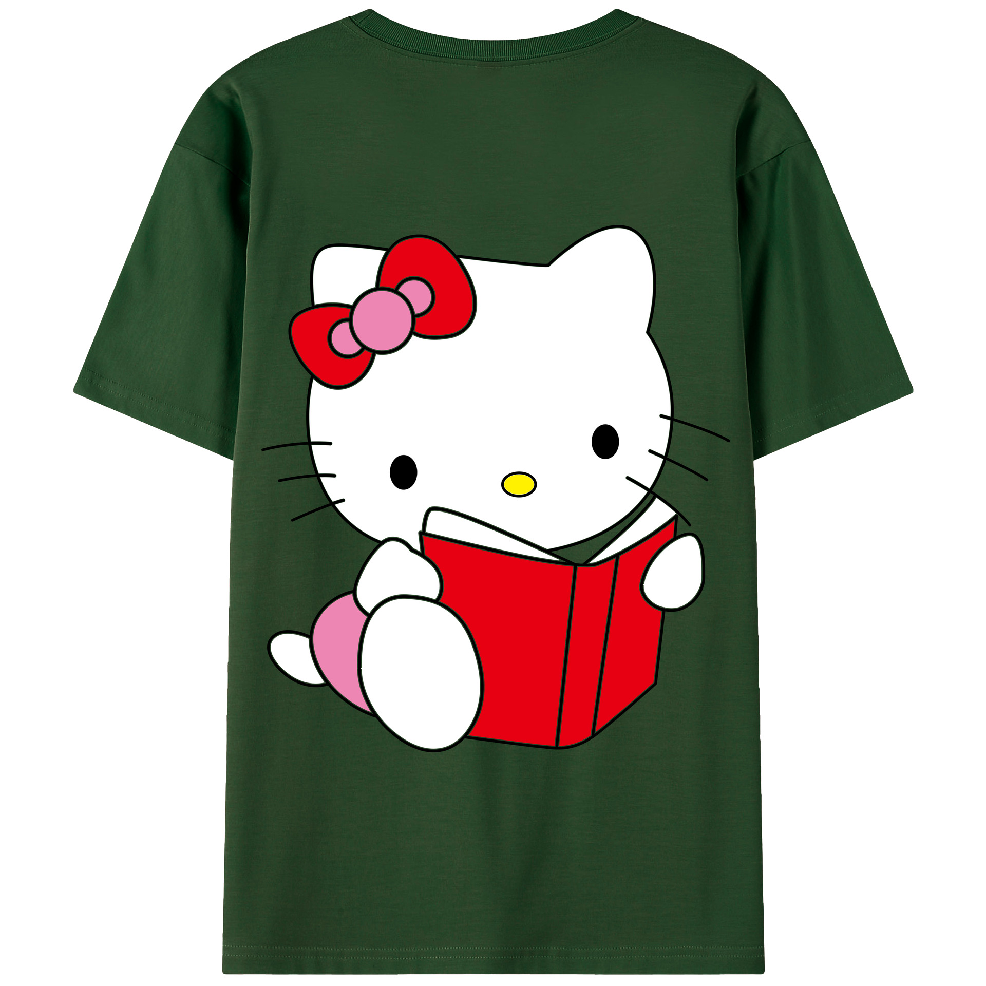 （画像用） Hello Kitty ハローキティ 綿100％半袖Tシャツ（背面プリント）